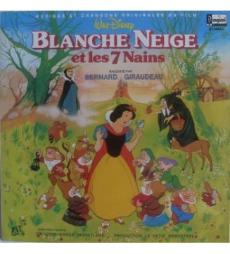Walt Disney - Blanche Neige Et Les 7 Nains Raconté Par Bernard Giraudeau (LP) mesvinyles.fr 