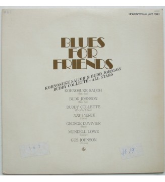 Konosuke Saijo, Budd Johnson, Buddy Collette - Blues For Friends (LP, Album, Promo) mesvinyles.fr