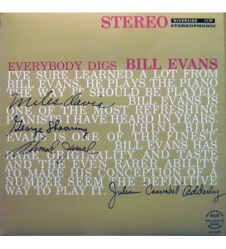 Bill Evans Trio* - Everybody Digs Bill Evans (LP, Album, RE) vinyle mesvinyles.fr 