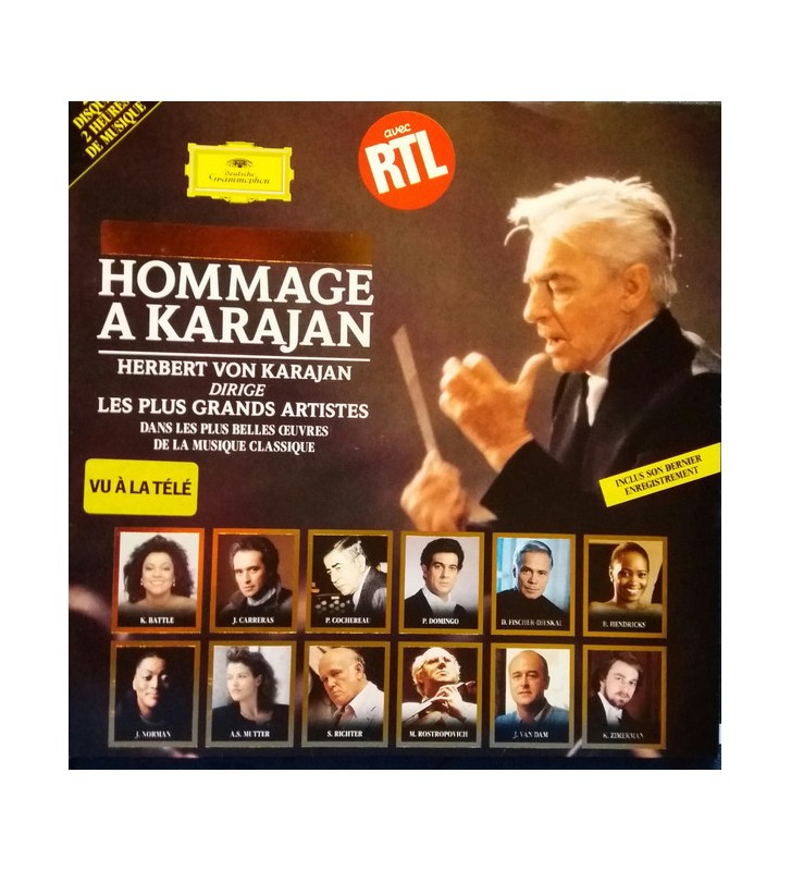 Herbert Von Karajan - Hommage à Karajan - Herbert Von Karajan Dirige Les Plus Grands Artistes (2xLP, Comp) vinyle mesvinyles.fr 