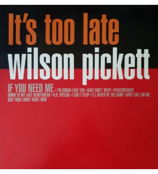 Wilson Pickett - It's Too Late (LP, Album, RE, Unofficial) mesvinyles.fr