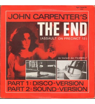 The Splash Band - John Carpenter's The End (Assault On Precinct 13) (12") vinyle mesvinyles.fr 