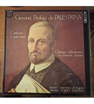 Giovanni Pierluigi da Palestrina, Societa Cameristica Di Lugano - Canticum Canticorum (LP, Mono) mesvinyles.fr