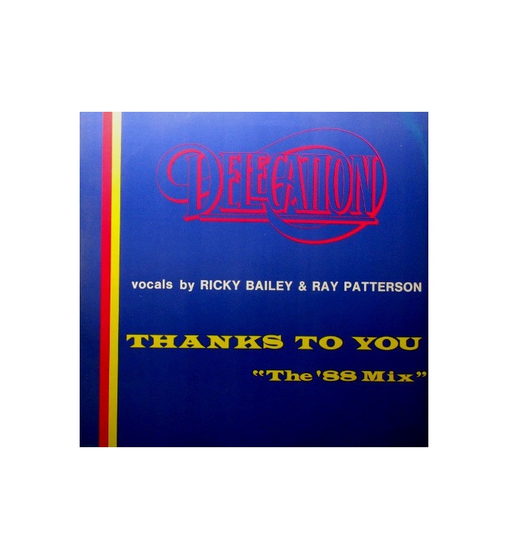 Delegation - Thanks To You (The '88 Mix) (12") vinyle mesvinyles.fr 