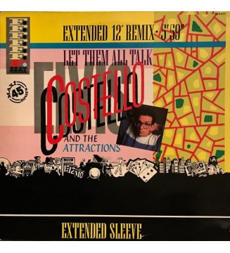 Elvis Costello & The Attractions - Let Them All Talk (Extended 12' Remix) - 12', Maxi mesvinyles.fr