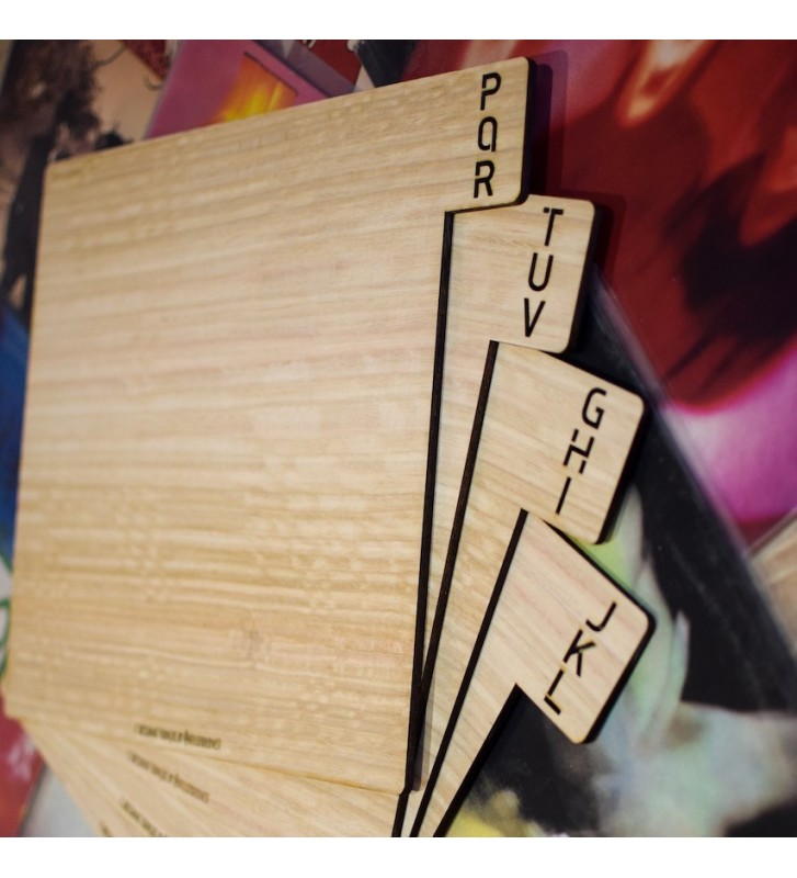 20 pièces de séparateurs de disques vinyles, séparateurs de disques en plastique 31,5x34 cm avec onglets, organisateurs LP réutilisables pour album vinyle vierge DIY pour l'organisation de LP 33 tours