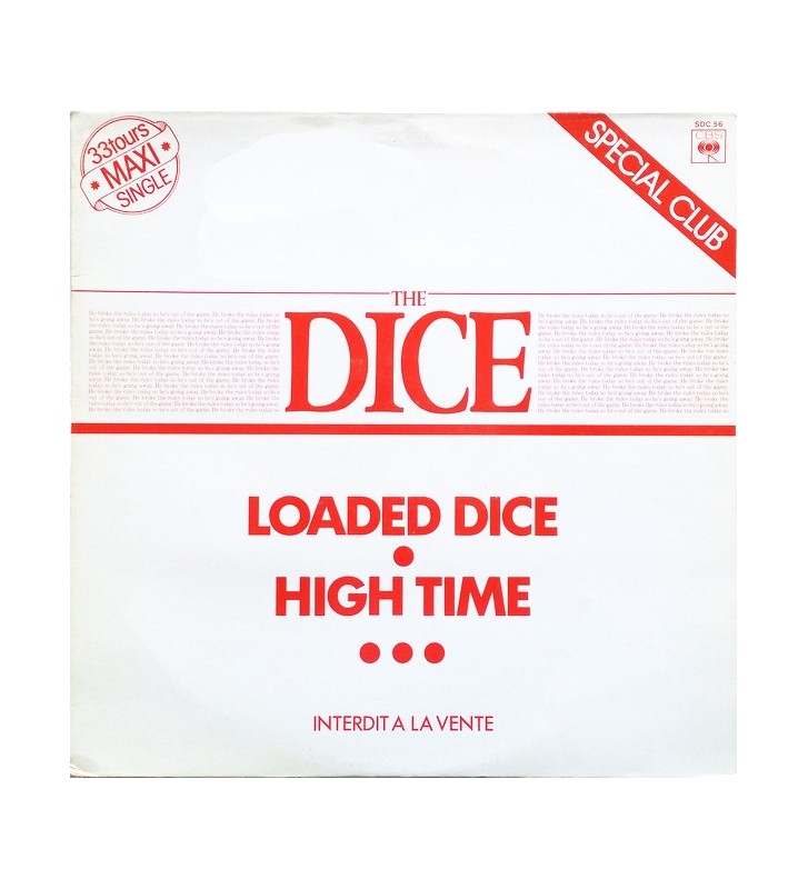 The Dice - Loaded Dice / High Time (12", Maxi, Ltd, Promo) vinyle mesvinyles.fr 