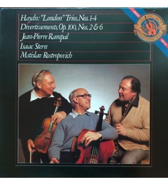 Franz Joseph Haydn*, Jean-Pierre Rampal, Isaac Stern, Mstislav Rostropovich - London Trio No. 1 to No. 4 / Divertissement No. 2 mesvinyles.fr