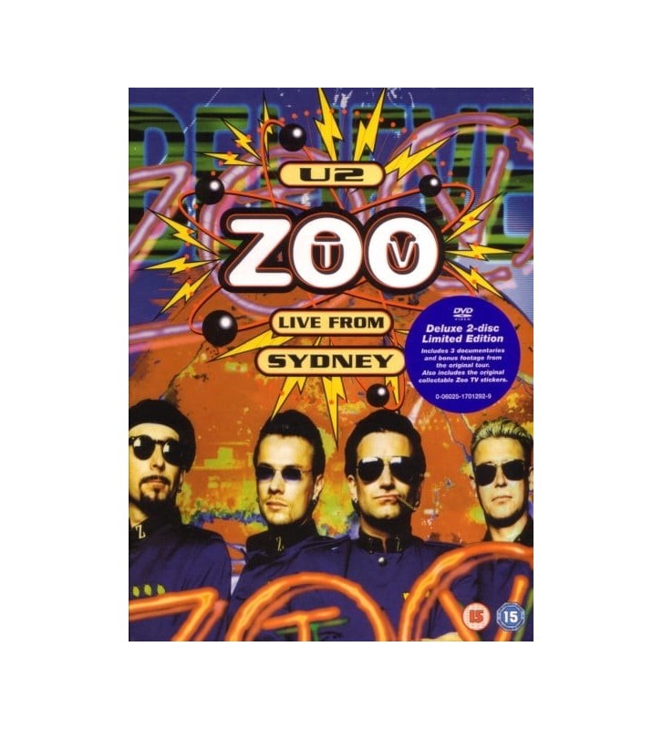 U2 - ZooTV Live From Sydney (DVD-V, Multichannel, PAL + DVD-V, Enh, PAL + Dlx, ) vinyle mesvinyles.fr 
