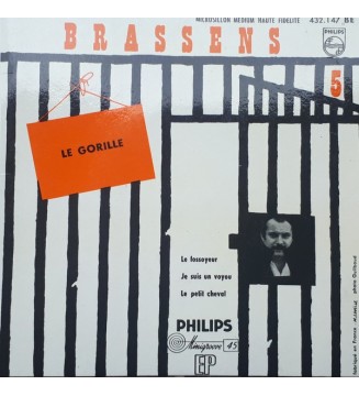 Brassens* - 5e Série Le Gorille (7', EP, Mono, RE) mesvinyles.fr