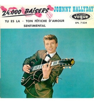 Johnny Hallyday - 24.000 Baisers (7", EP) vinyle mesvinyles.fr 