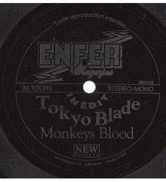 Tokyo Blade - Monkeys Blood (Flexi, 7', S/Sided, Promo, Sha) mesvinyles.fr