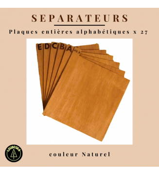 Kit Séparateurs alphabetiques plaques entieres X 27 Naturel mesvinyles.fr 