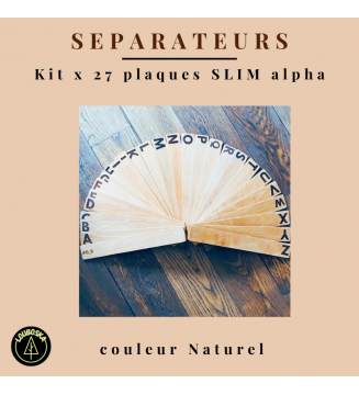 Kit Séparateurs alphabetique slim X 27 naturel mesvinyles.fr