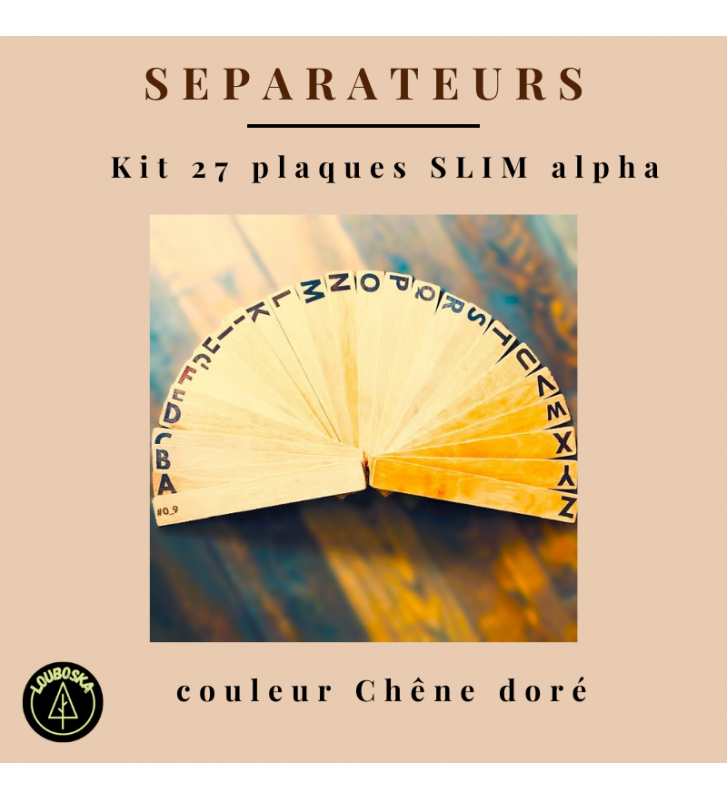 Kit Séparateurs alphabetique slim X 27 Doré mesvinyles.fr