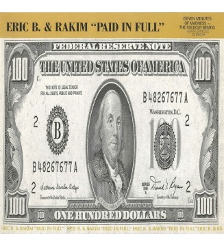 ERIC B. & RAKIM - Paid In Full (Seven Minutes Of Madness - The Coldcut Remix) (12',STEREO) mesvinyles.fr