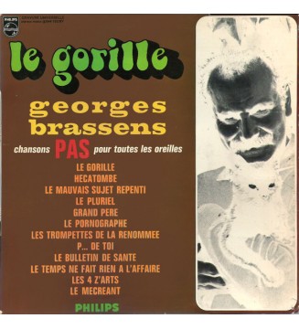 GEORGES BRASSENS - Le Gorille - Chansons Pas Pour Toutes Les Oreilles (LP,STEREO) mesvinyles.fr 
