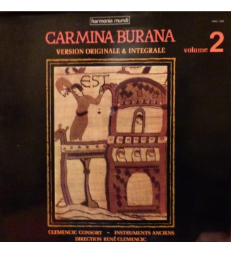 CLEMENCIC CONSORT - Carmina Burana. Version Originale & Integrale. Volume 2 (LP) mesvinyles.fr