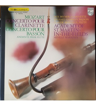 WOLFGANG AMADEUS MOZART - Concerto Pour Clarinette / Concerto Pour Basson / Andante Pour Flûte (LP) mesvinyles.fr