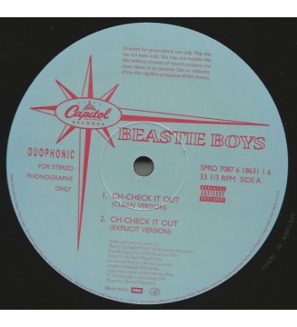 BEASTIE BOYS - Ch-Check It Out (12',PROMO,SINGLE) mesvinyles.fr