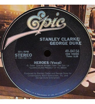 STANLEY CLARKE/GEORGE DUKE - Heroes (12') mesvinyles.fr