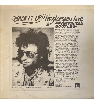 NILS LOFGREN - Back It Up!! Nils Lofgren Live An Authorized Bootleg (LP,PROMO) mesvinyles.fr
