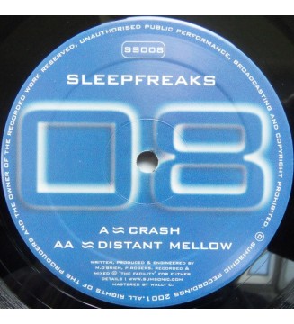 SLEEPFREAKS - Crash / Distant Mellow (12') mesvinyles.fr