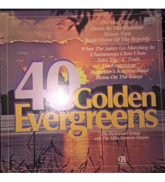 The Richmond Strings with The Mike Sammes Singers* - 40 Golden Evergreens (LP, RE) mesvinyles.fr