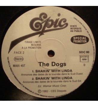 Dogs - Shakin' With Linda (12', Maxi, Promo) mesvinyles.fr