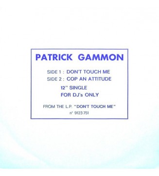 Patrick Gammon - Don't Touch Me (12', Promo) mesvinyles.fr
