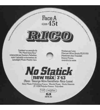 Rico (20) - No Statick (12', Promo) mesvinyles.fr