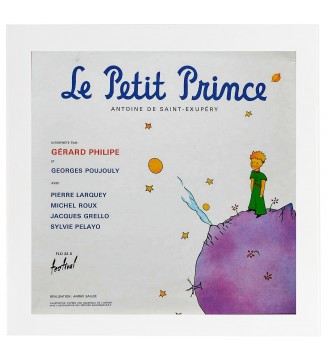 Le Petit Prince avec son Cadre Blanc Pour Disque Vinyle mesvinyles.fr