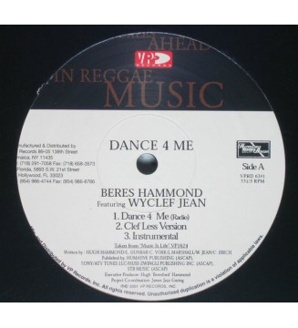 Beres Hammond Featuring Wyclef Jean - Dance 4 Me (12') mesvinyles.fr