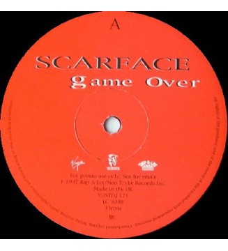 Scarface (3) - Game Over (12', Promo) mesvinyles.fr