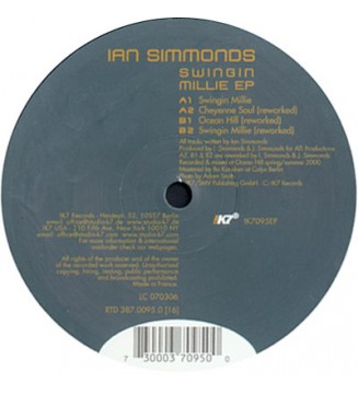 Ian Simmonds - Swingin Millie EP (12', EP) mesvinyles.fr