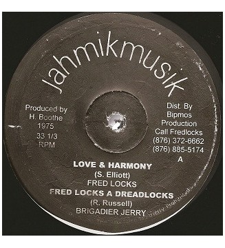 Fred Locks - Love & Harmony (12', RE) mesvinyles.fr