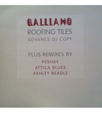 Galliano - Roofing Tiles (Advance DJ Copy) (3x12' + 10') mesvinyles.fr