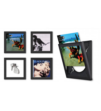 Cadre noir pour disque vinyle à ouverture frontale mesvinyles.fr