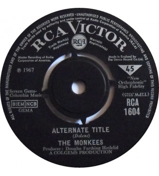 The Monkees - Alternate Title (7', Single) mesvinyles.fr