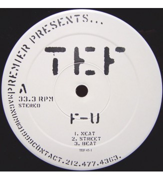 Tef* - Premier Presents...: F-U / Comin' At Cha (12') mesvinyles.fr