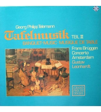 Georg Philipp Telemann - Gustav Leonhardt, Concerto Amsterdam, Frans Brüggen - Tafelmusik Teil III (Box + 2xLP) mesvinyles.fr