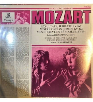 Wolfgang Amadeus Mozart - Theodor Guschlbauer, Wiener Barockensemble, Chorale Philippe Caillard - Sacred Vocal Works (LP, Album mesvinyles.fr