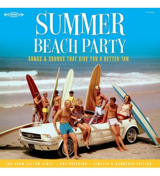 Various - Summer Beach Party : Songs And Sounds That Give You A Better Tan (LP, Comp, Mono, Ltd, Num, Yel) new mesvinyles.fr